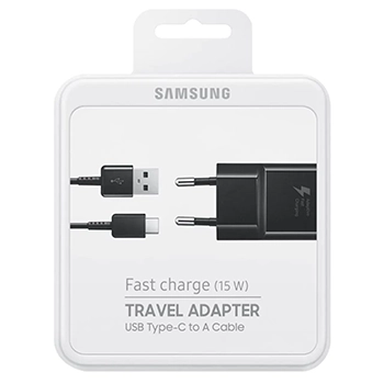 شارژر دیواری سامسونگ مدل EP-TA20EBE همراه با کابل USB C